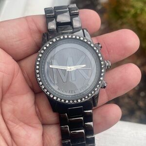 Michael Kors Sparkling Black Designer Watch